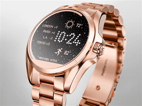 michael kors rose gold &|rose gold michael kors smartwatch.